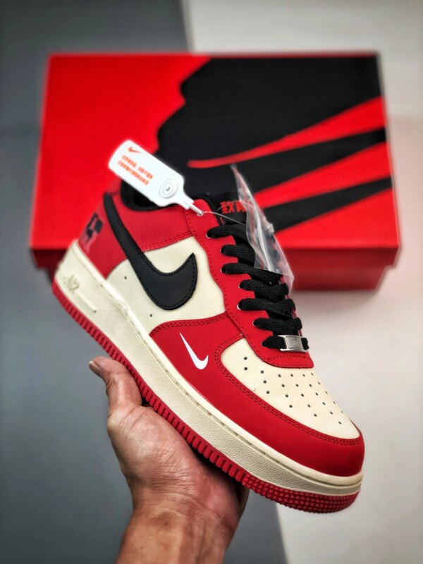 Custom Nike Air Force 1 Low Red White Black For Sale