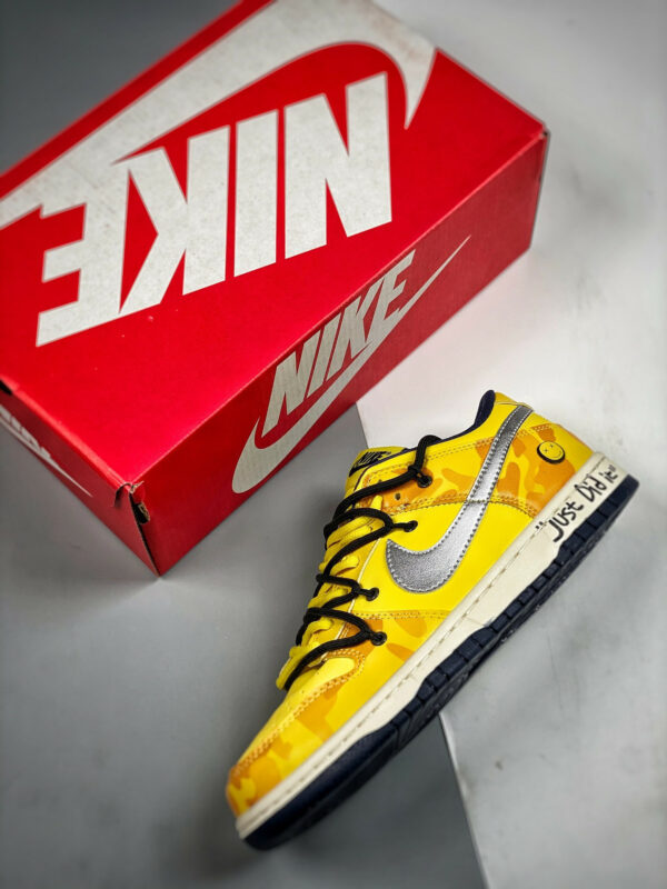 Custom Nike Dunk Low Retro Yellow Navy For Sale