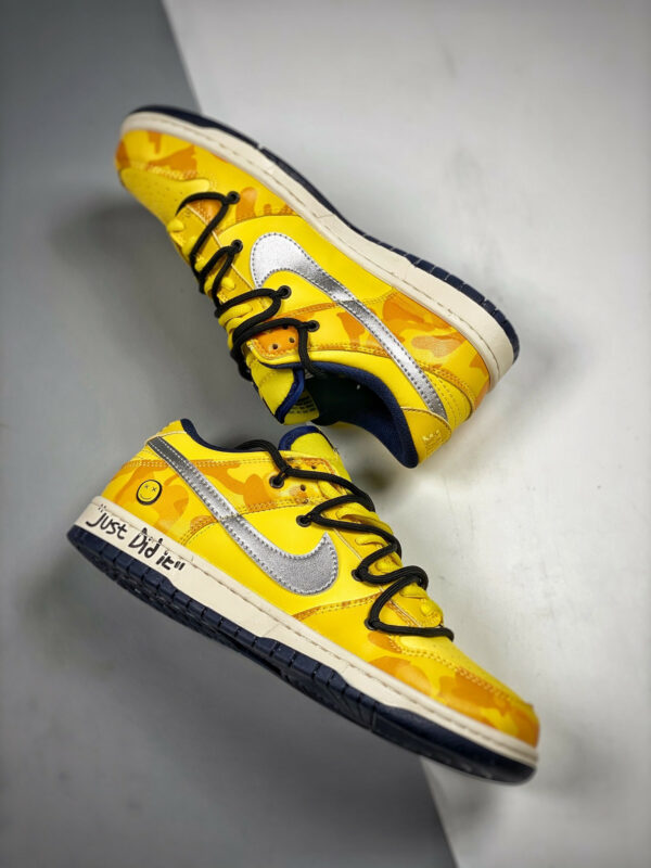 Custom Nike Dunk Low Retro Yellow Navy For Sale