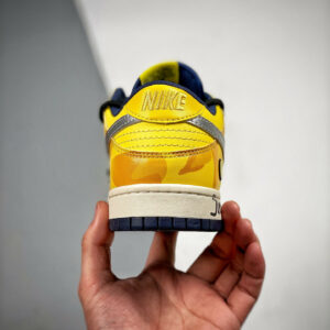 Custom Nike Dunk Low Retro Yellow Navy For Sale