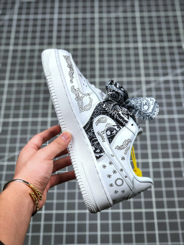 Custom x Nike Air Force 1 Low White Black For Sale