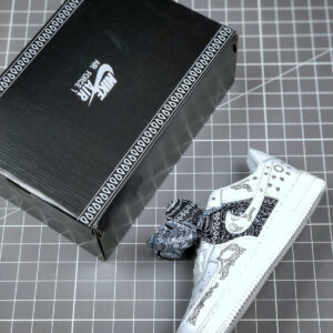 Custom x Nike Air Force 1 Low White Black For Sale