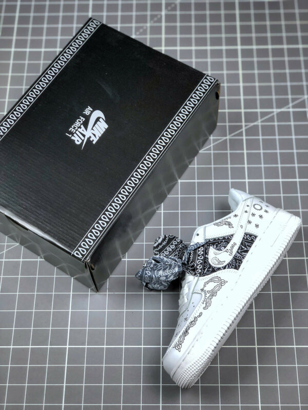 Custom x Nike Air Force 1 Low White Black For Sale