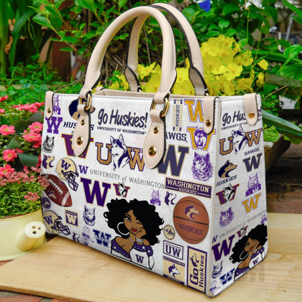 Washington Huskies Women Leather Hand Bag