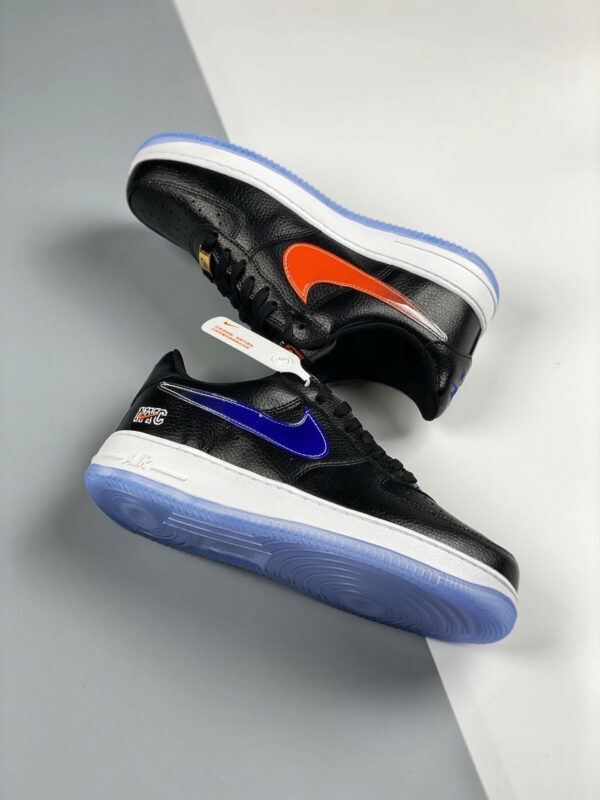 Kith x Nike Air Force 1 Low NYC Black Team Orange-Black-Rush Blue