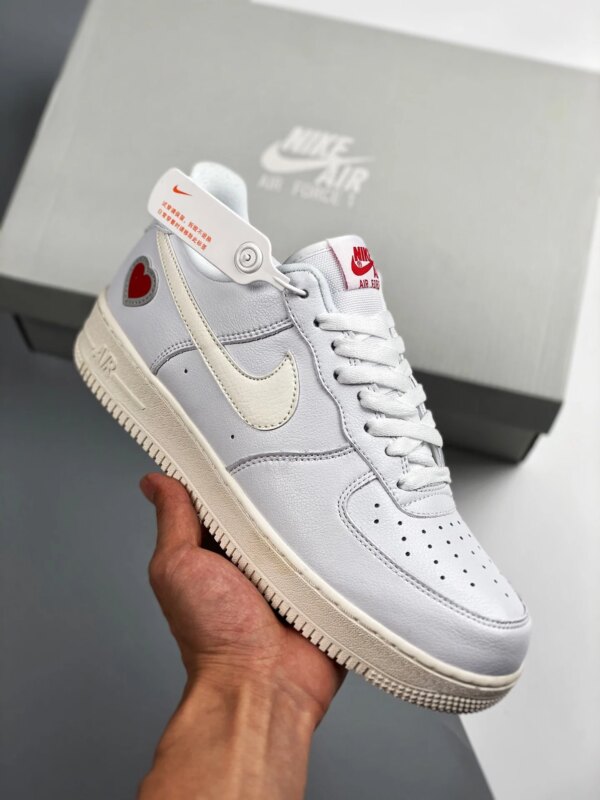 Nike Air Force 1 Valentines Day White Sail-University Red For Sale