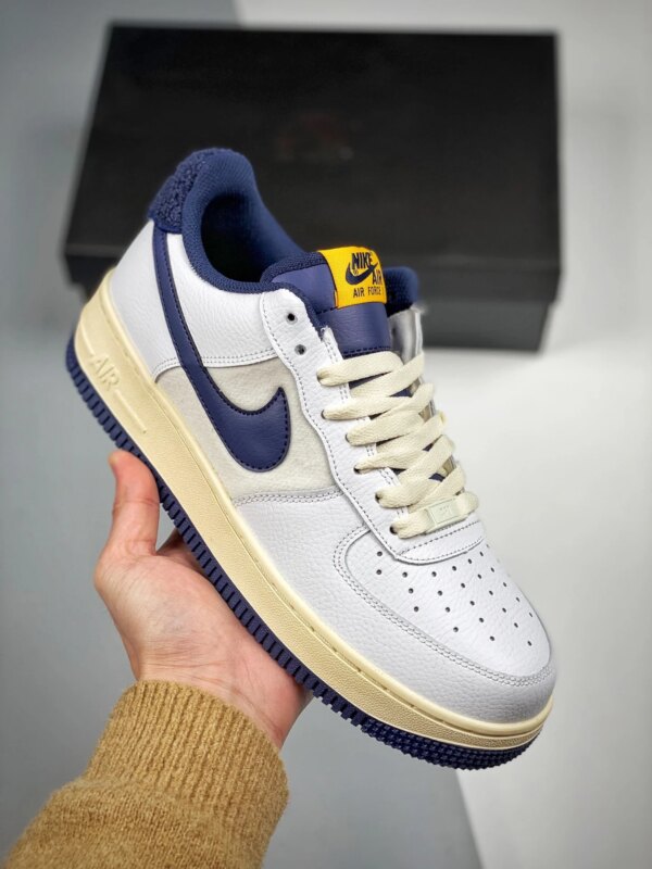 Nike Air Force 1 07 LV8 White Midnight Navy For Sale