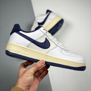 Nike Air Force 1 07 LV8 White Midnight Navy For Sale