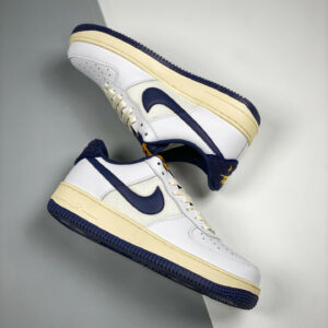 Nike Air Force 1 07 LV8 White Midnight Navy For Sale