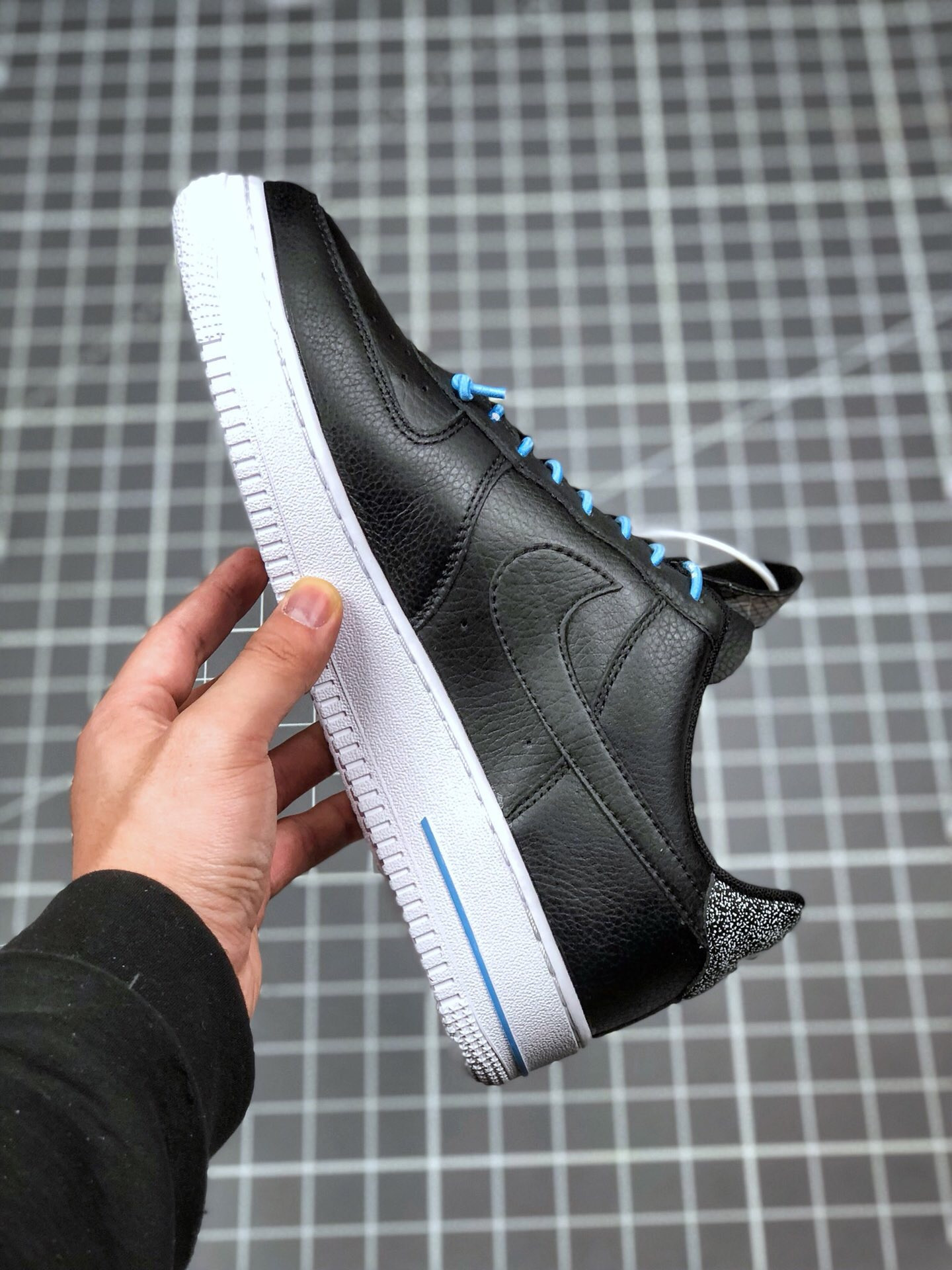 Nike Air Force 1 07 Lux Black Light Blue White 2020 For Sale