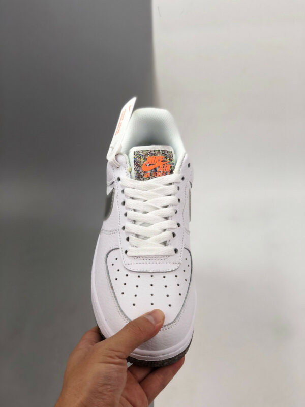 Nike Air Force 1 Crater White Metallic Silver-Laser Orange For Sale