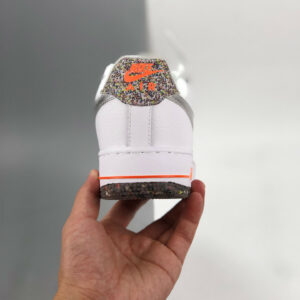 Nike Air Force 1 Crater White Metallic Silver-Laser Orange For Sale