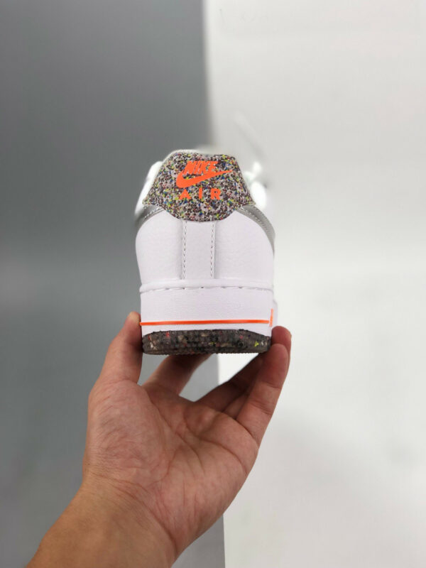 Nike Air Force 1 Crater White Metallic Silver-Laser Orange For Sale