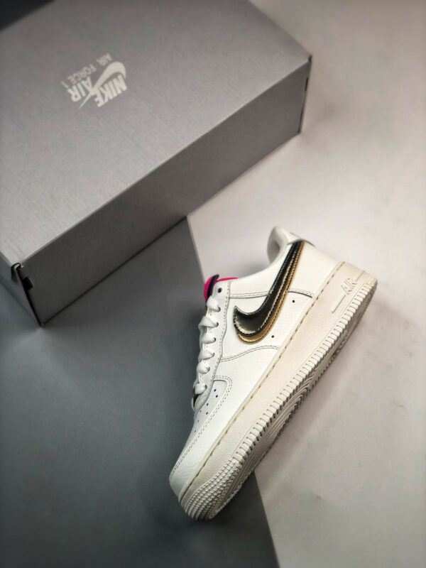 Nike Air Force 1 LV8 Double Swoosh Silver Gold DH9595-001 For Sale