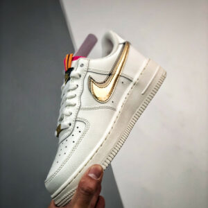 Nike Air Force 1 LV8 Double Swoosh Silver Gold DH9595-001 For Sale