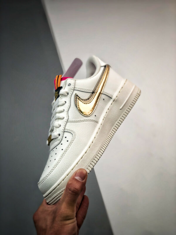 Nike Air Force 1 LV8 Double Swoosh Silver Gold DH9595-001 For Sale