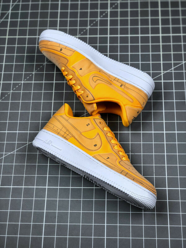 Nike Air Force 1 LX Blueprint Laser Orange Black-White For Sale