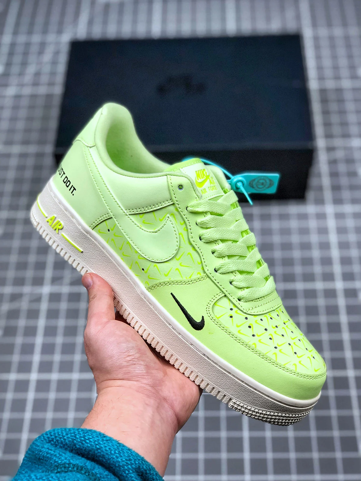 Nike Air Force 1 Low Just Do It Neon Yellow CT2541-700 For Sale