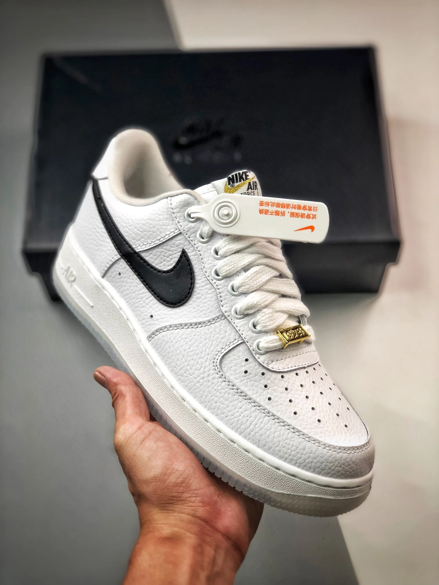 Nike Air Force 1 Low Bronx Origins White Black Metallic Gold For Sale