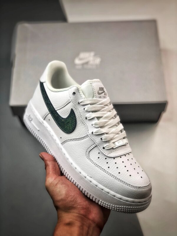 Nike Air Force 1 Low Glitter Swoosh Green DH4407-100 For Sale