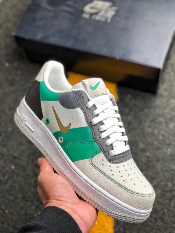 Nike Air Force 1 Low PRM White Metallic Gold-Black-Vast Grey For Sale