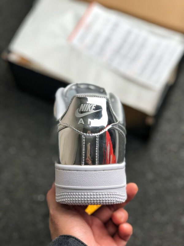 Nike Air Force 1 SP Liquid Silver Chrome Metallic Silver White For Sale