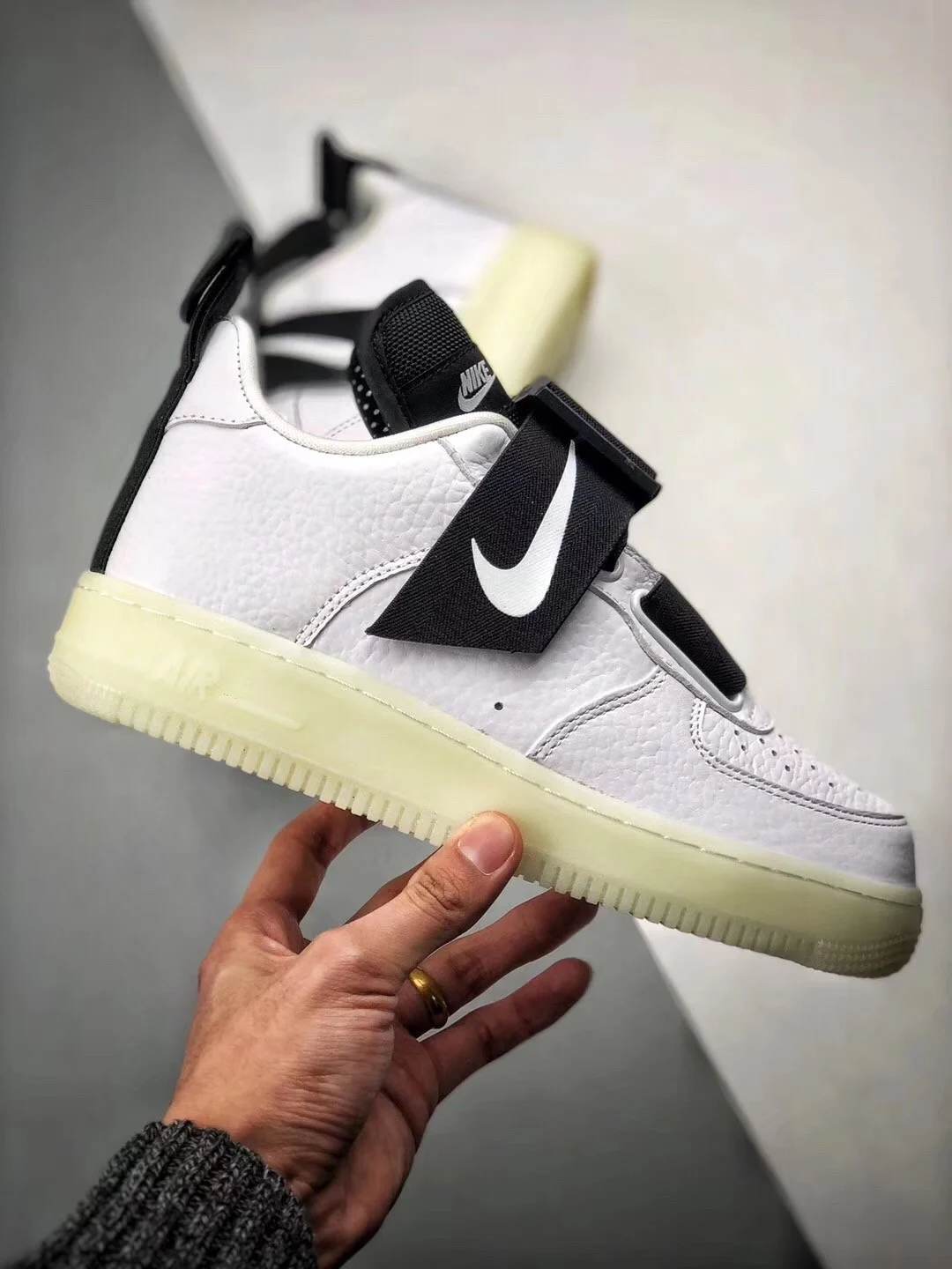 Nike Air Force 1 Utility White Black AV6247-100 For Sale