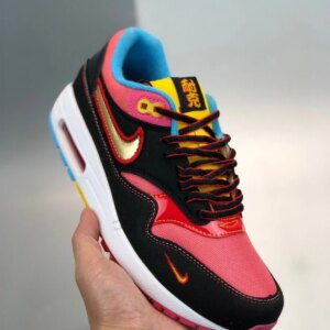 Nike Air Max 1 CNY Light Smoke Grey Black-Laser Blue-University Gold On Sale