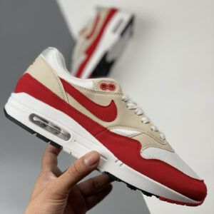 Nike Air Max 1 Anniversary White University Red 908375-103 For Sale