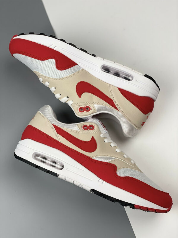 Nike Air Max 1 Anniversary White University Red 908375-103 For Sale