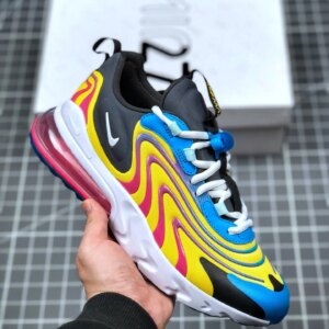 Nike Air Max 270 React ENG Laser Blue White-Anthracite For Sale