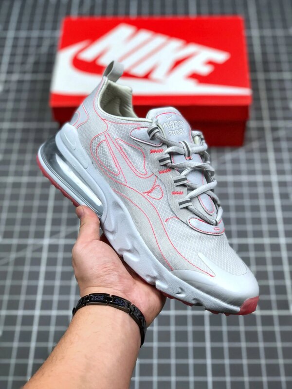 Nike Air Max 270 React White White-Flash Crimson For Sale