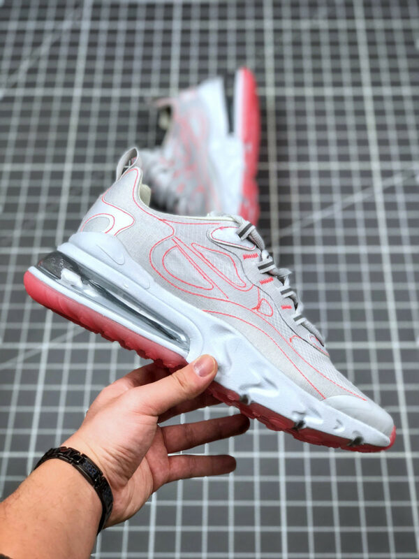 Nike Air Max 270 React White White-Flash Crimson For Sale