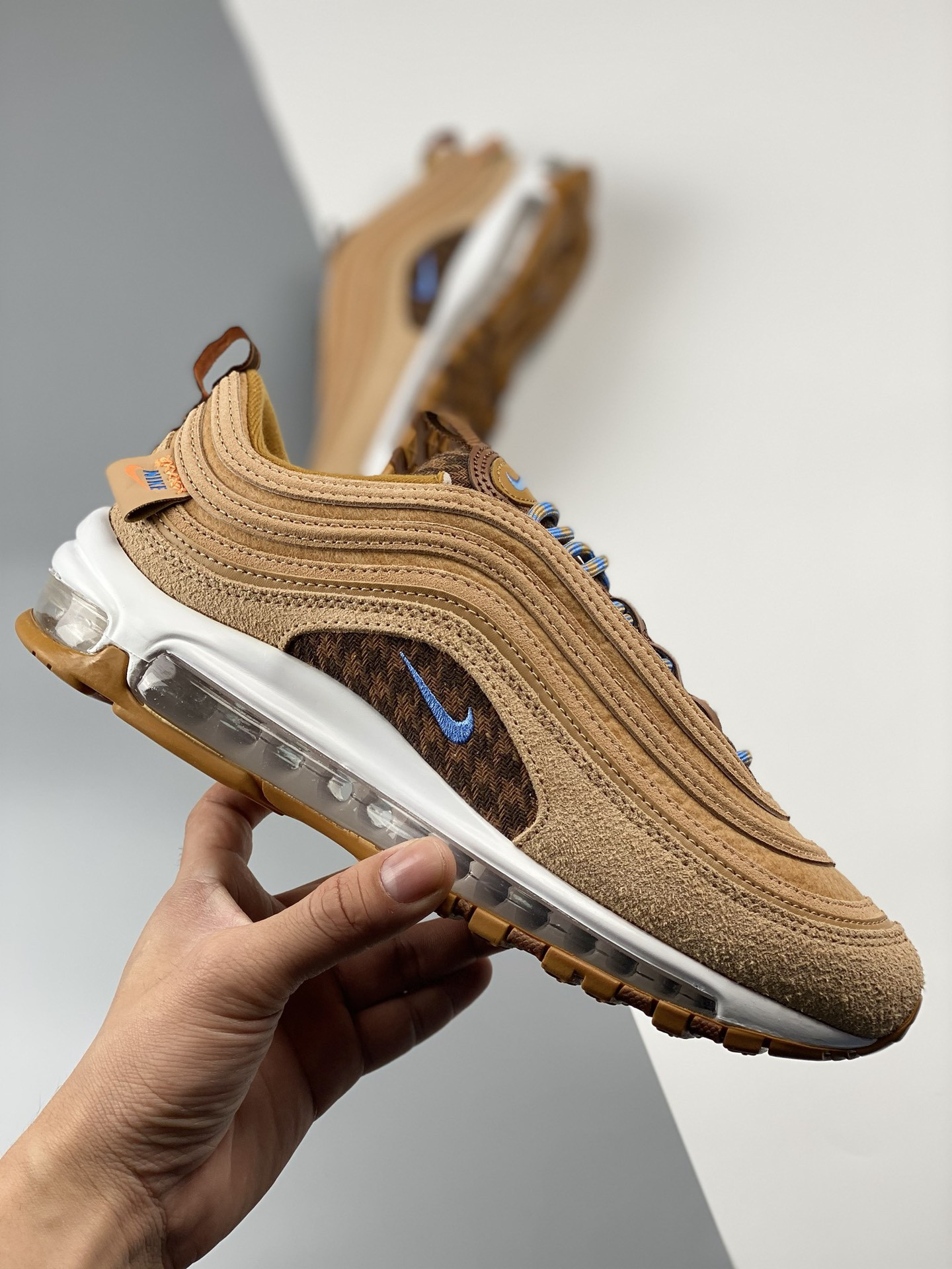 Nike Air Max 97 Teddy Bear Wheat Celestine Blue-Flax-Gum DZ5348-288 For Sale