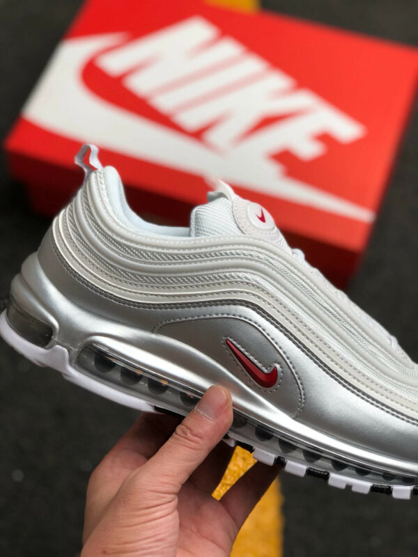 Nike Air Max 97 White Varsity Red-Metallic Silver-Black On Sale