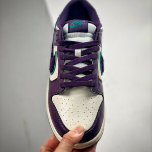 Nike Dunk Low Chenille Swoosh Sail Grand Purple-Green DQ7683-100 For Sale