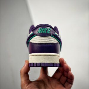 Nike Dunk Low Chenille Swoosh Sail Grand Purple-Green DQ7683-100 For Sale