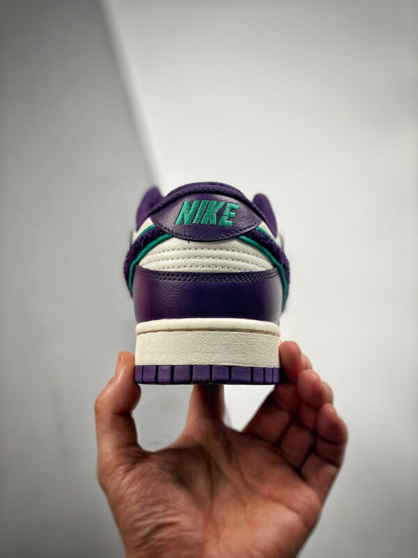 Nike Dunk Low Chenille Swoosh Sail Grand Purple-Green DQ7683-100 For Sale