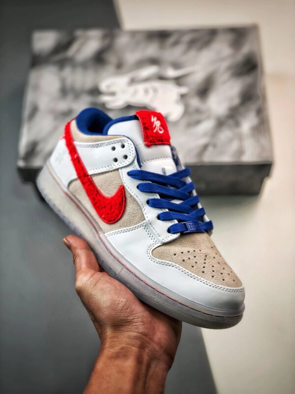 Nike Dunk Low Year of the Rabbit White Crimson-Varsity Royal FD4203-161 For Sale