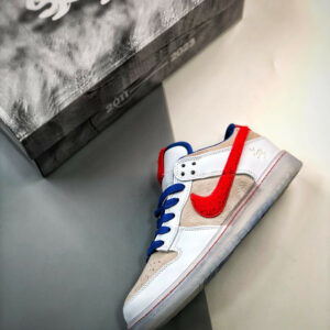 Nike Dunk Low Year of the Rabbit White Crimson-Varsity Royal FD4203-161 For Sale