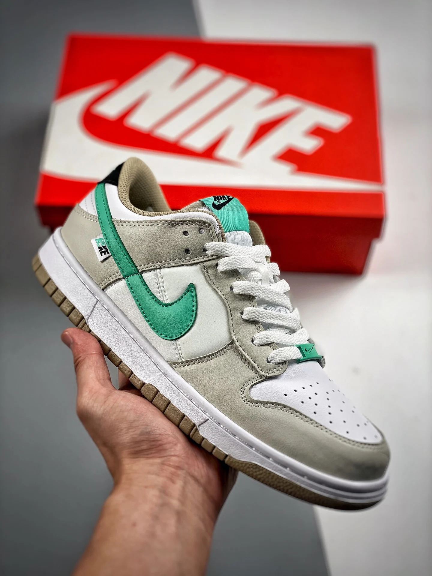 Nike Dunk Low Split Seam White Tan Mint DX6063-131 For Sale