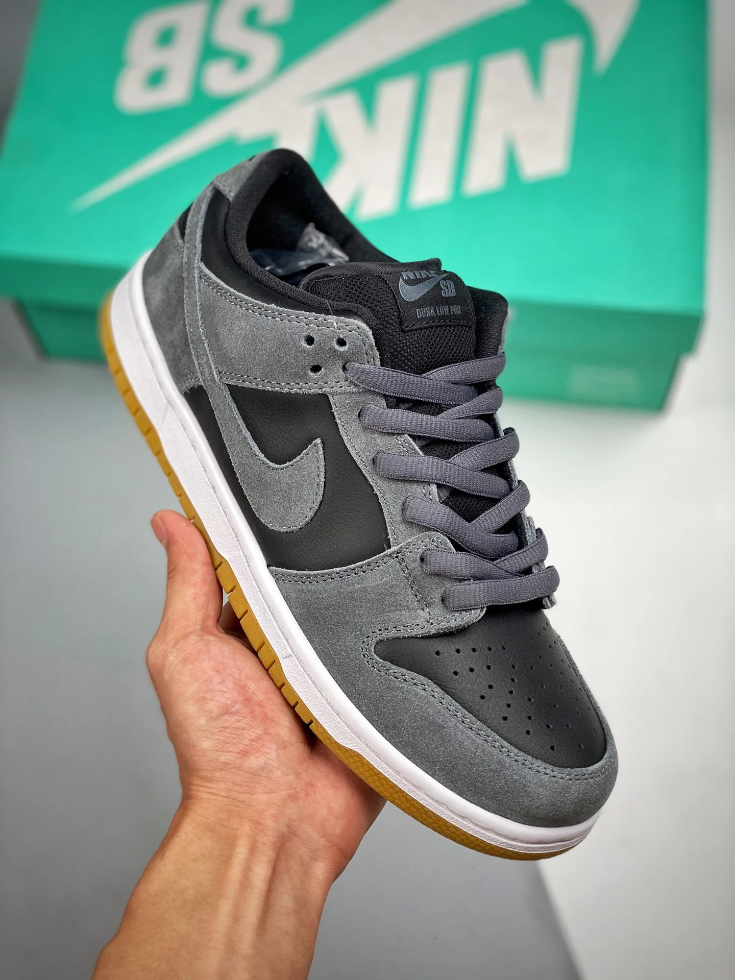 Nike SB Dunk Low Dark Grey Black-White For Sale