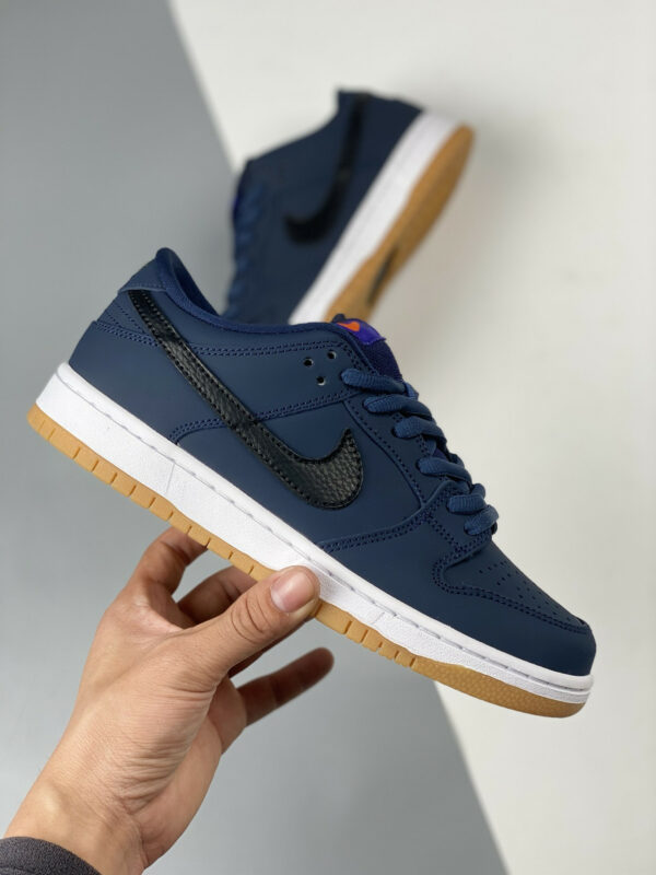 Nike SB Dunk Low Pro ISO Midnight Navy White-Gum CW7463-401 For Sale