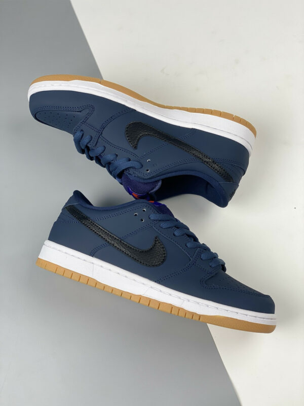 Nike SB Dunk Low Pro ISO Midnight Navy White-Gum CW7463-401 For Sale