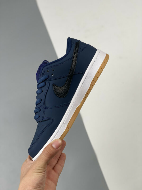 Nike SB Dunk Low Pro ISO Midnight Navy White-Gum CW7463-401 For Sale