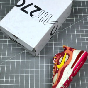 Nike WMNS Air Max 270 React Wine RedGold-White For Sale