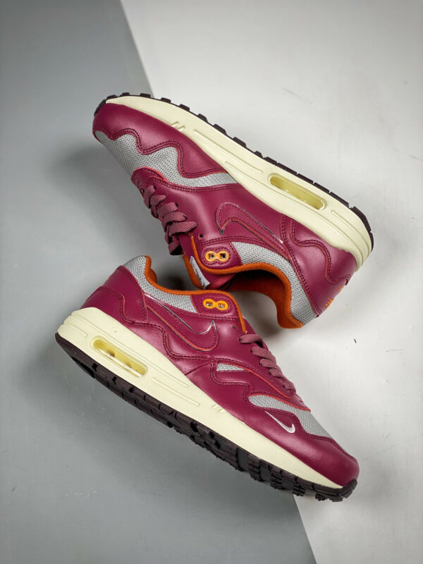 Patta x Nike Air Max 1 Metallic Silver Night Maroon For Sale