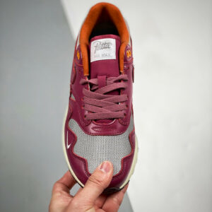 Patta x Nike Air Max 1 Metallic Silver Night Maroon For Sale