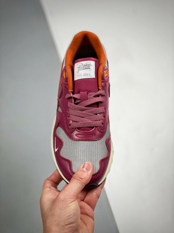 Patta x Nike Air Max 1 Metallic Silver Night Maroon For Sale