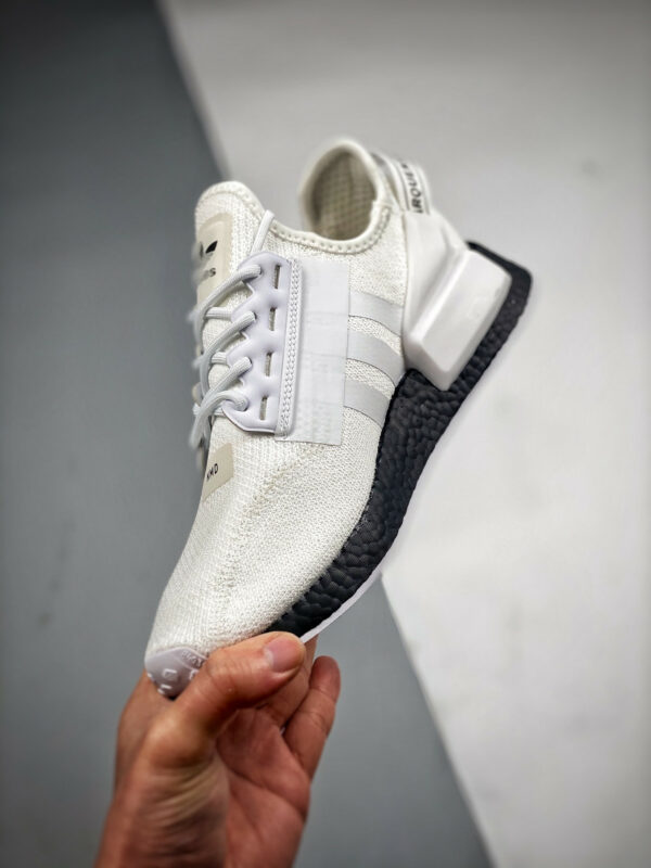 Adidas NMD R1 V2 Overbranded White Black Scarlet H02537 For Sale